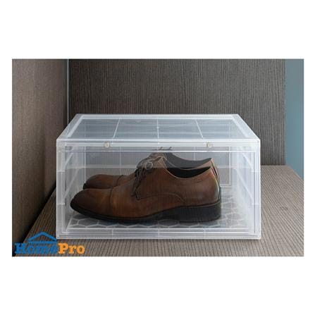 กล่องรองเท้าเปิดข้าง STACKO D.I.Y MAGNETIC LOCK 37x28x18.3 ซม. สีใส_4