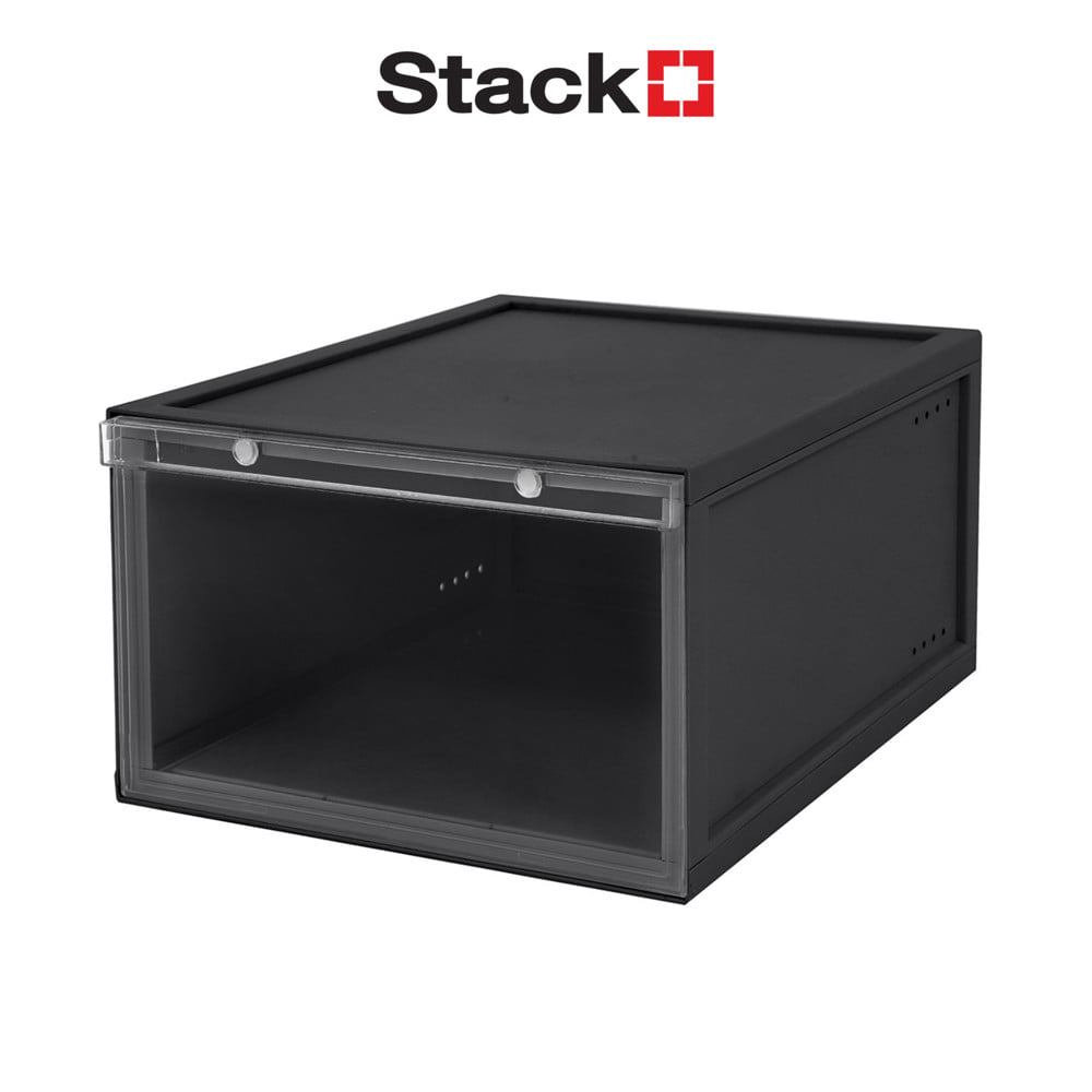 กล่องรองเท้า STACKO D.I.Y MAGNETIC LOCK 28x37x18.3 ซม. สีดำ