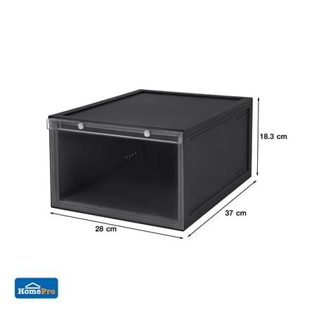 กล่องรองเท้า STACKO D.I.Y MAGNETIC LOCK 28x37x18.3 ซม. สีดำ_5