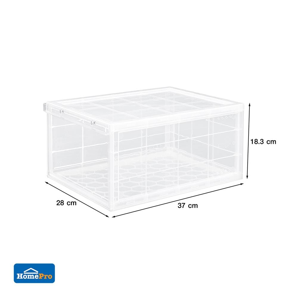 กล่องรองเท้า STACKO D.I.Y MAGNETIC LOCK 28x37x18.3 ซม. สีใส