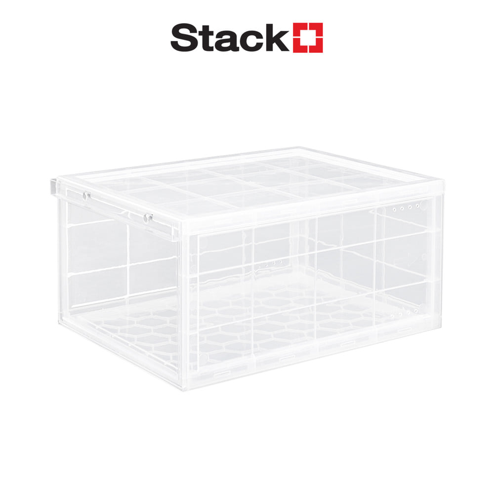 กล่องรองเท้า STACKO D.I.Y MAGNETIC LOCK 28x37x18.3 ซม. สีใส