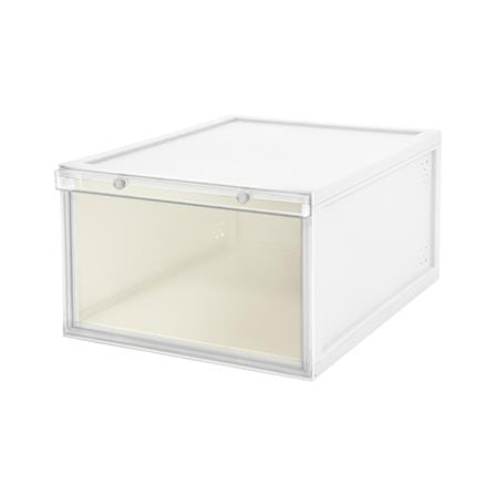 กล่องรองเท้า STACKO D.I.Y MAGNETIC LOCK MONO 28x37x18.3 ซม. สีขาว