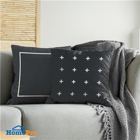 หมอนอิง HOME LIVING STYLE PLUS 18X18 นิ้ว สีดำ_3