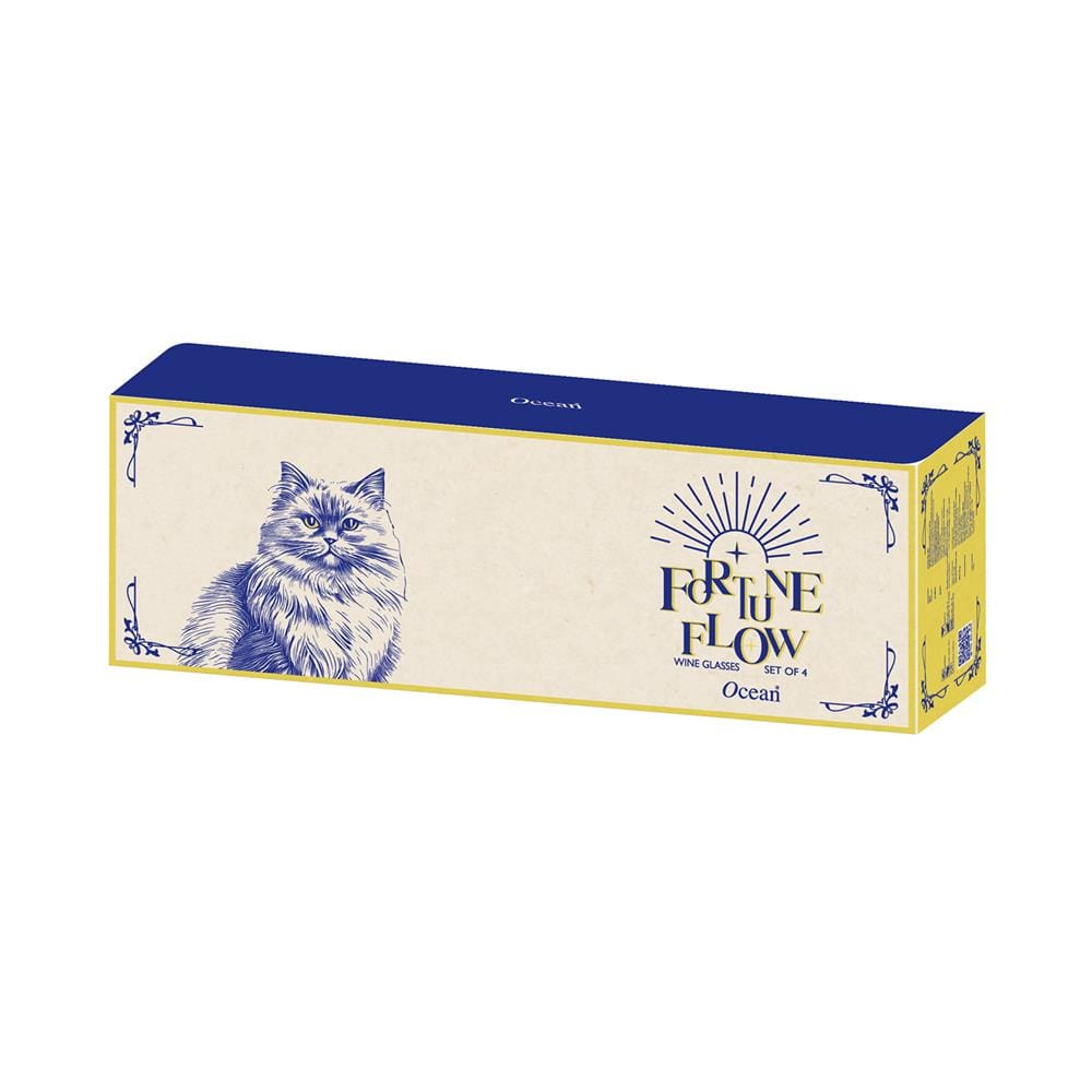 แก้วน้ำ 455 มล. OCEAN GLASS FORTUNE FLOW แพ็ก 4 ใบ