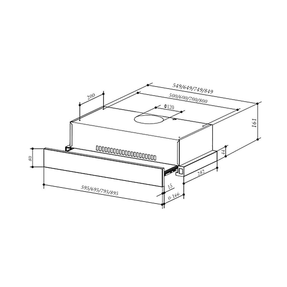 เครื่องดูดควันมาตรฐาน TEKA TLR2 62 BK 60 ซม.
