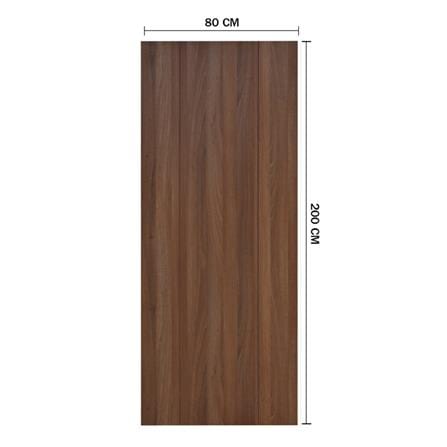 ประตูภายในเมลามีนทนไฟ ไม่เจาะลูกบิด METRO MD526 WALNUT AIDA 80x200 ซม. สีโอ๊ค_4
