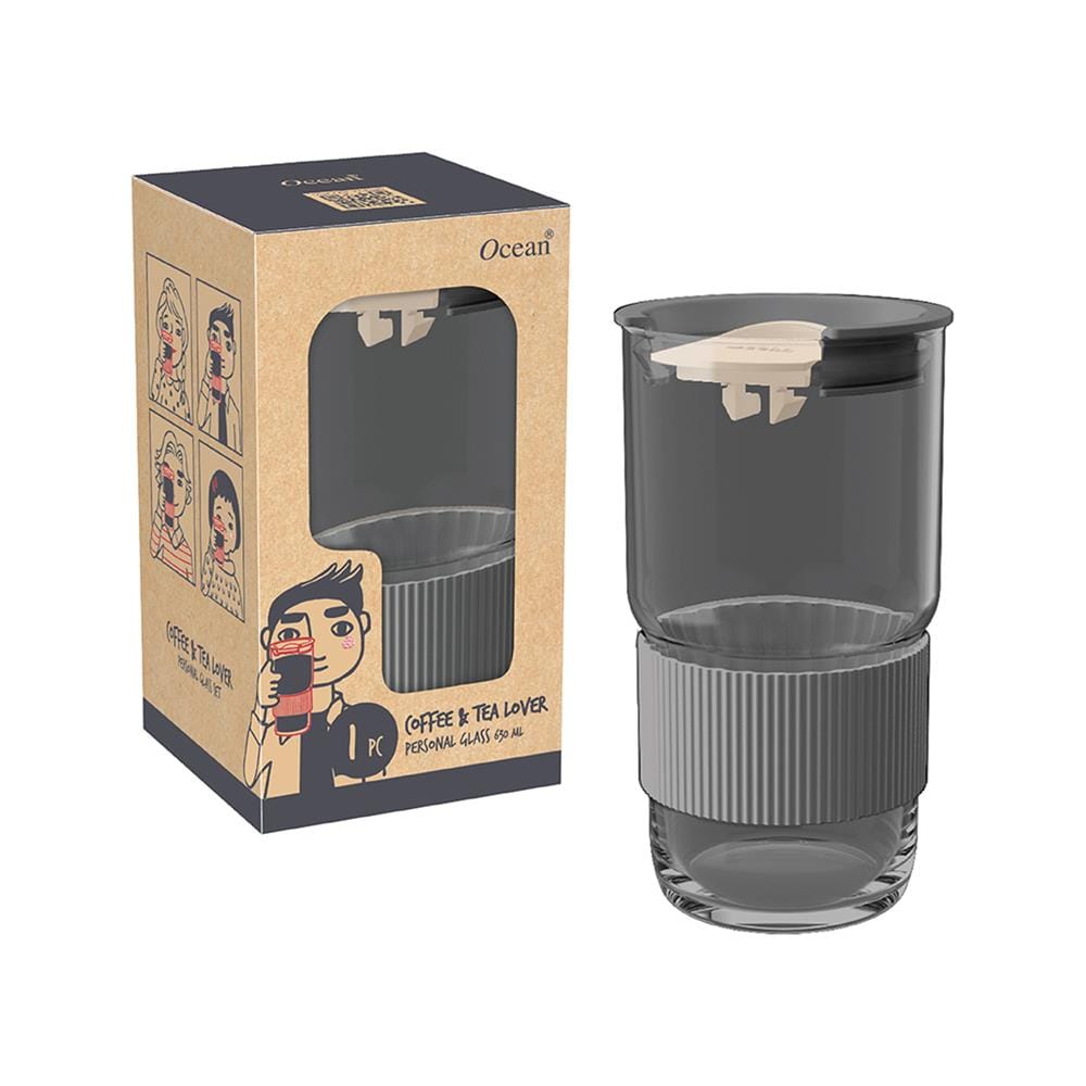 แก้วน้ำ 630 มล. OCEAN GLASS COFFEE LOVER GLASS BLACK