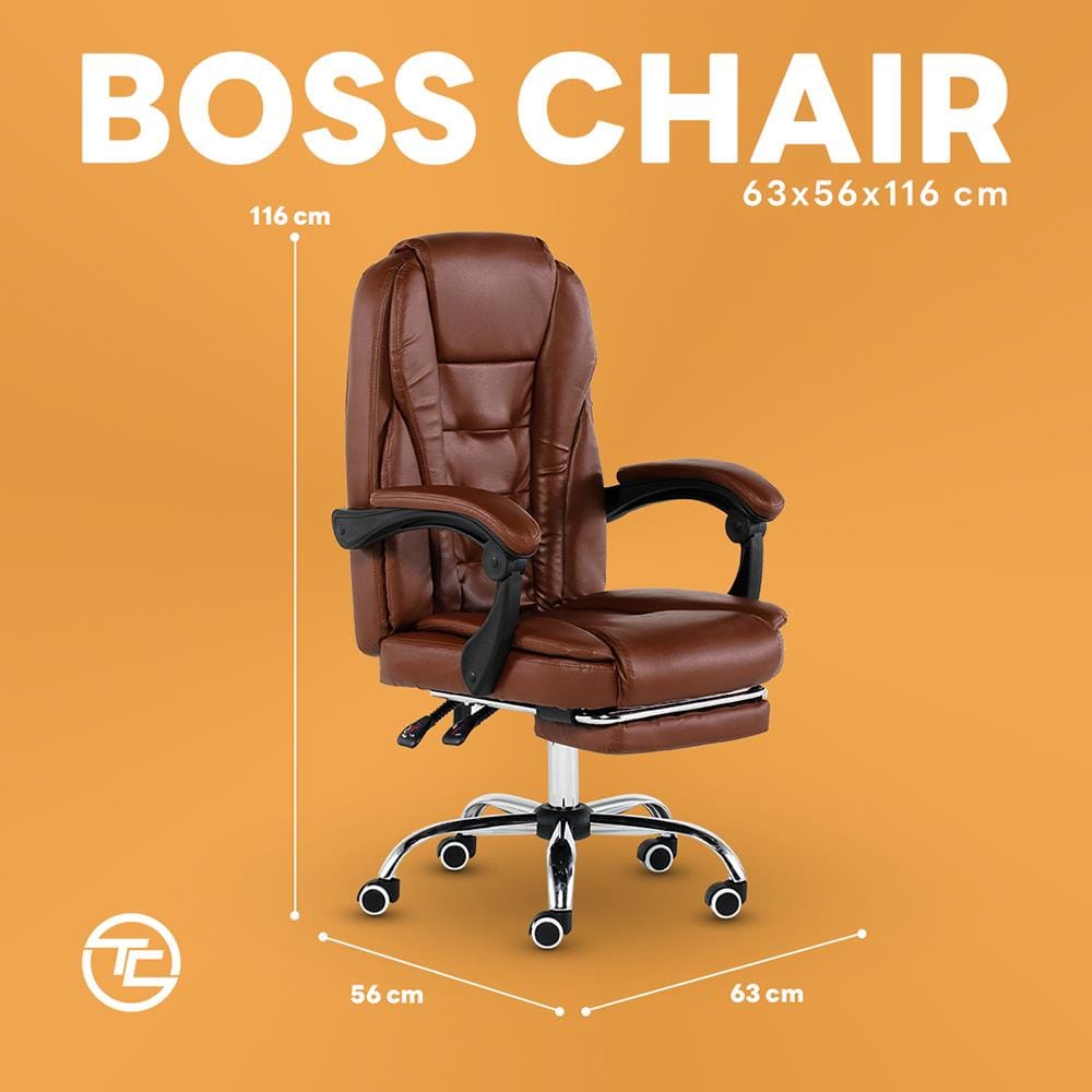 เก้าอี้สำนักงาน TIGER CHAIR BOSS สีน้ำตาล