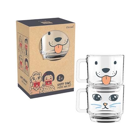 ถ้วยหู 485 มล. OCEAN GLASS HAPPY PAWS DOGGY AND KITTY แพ็ก 2 ใบ_1