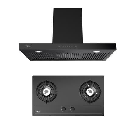 เตาฝัง+เครื่องดูดควัน LINEA GQ73 2G+LDH TC 90 BK