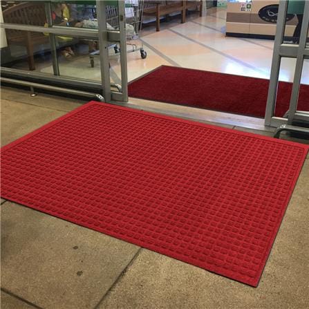 พรมเช็ดเท้าดักฝุ่น KLEEN-TEX WHII 114X286 ซม. สีแดง_6