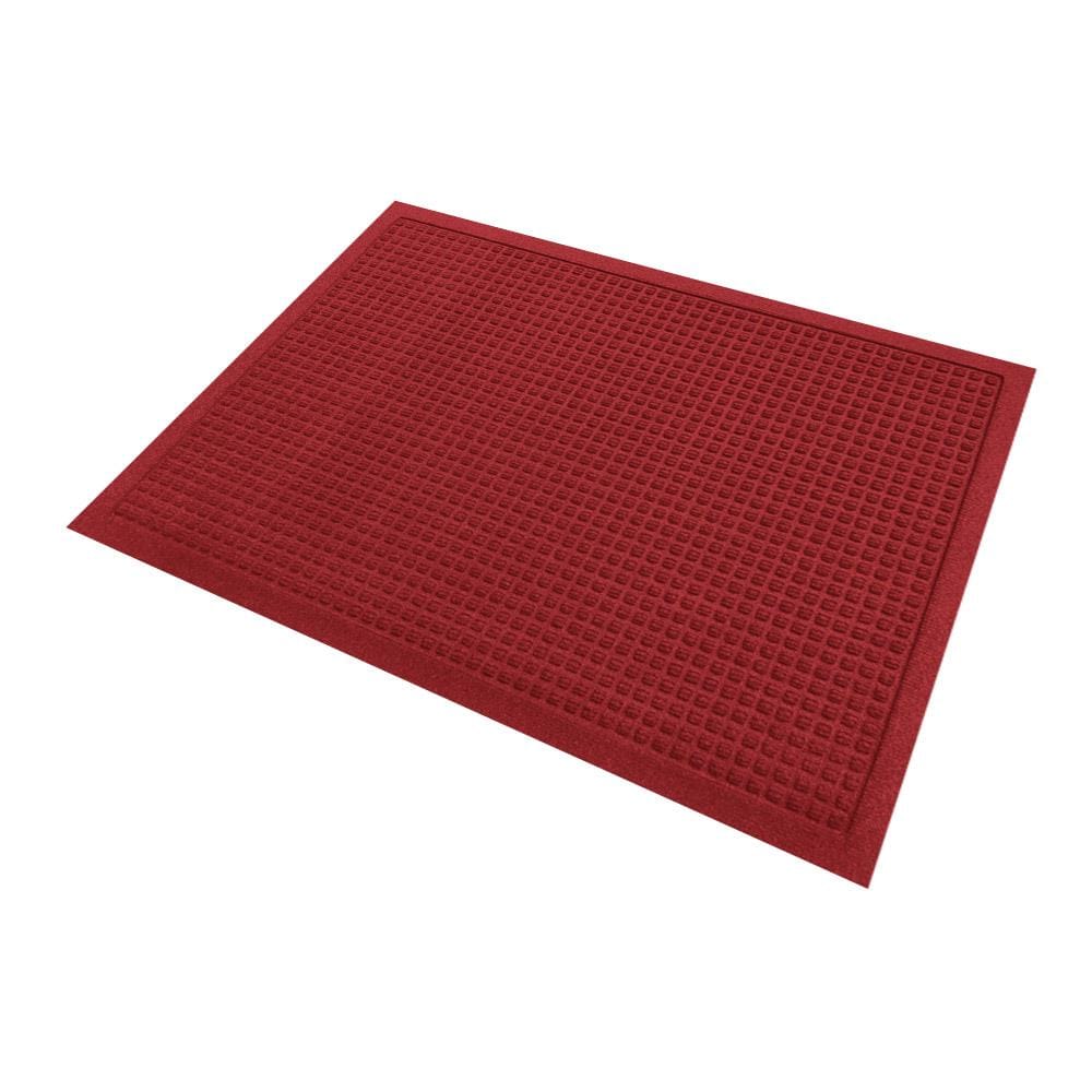 พรมเช็ดเท้าดักฝุ่น KLEEN-TEX WHII 88X116 ซม. สีแดง