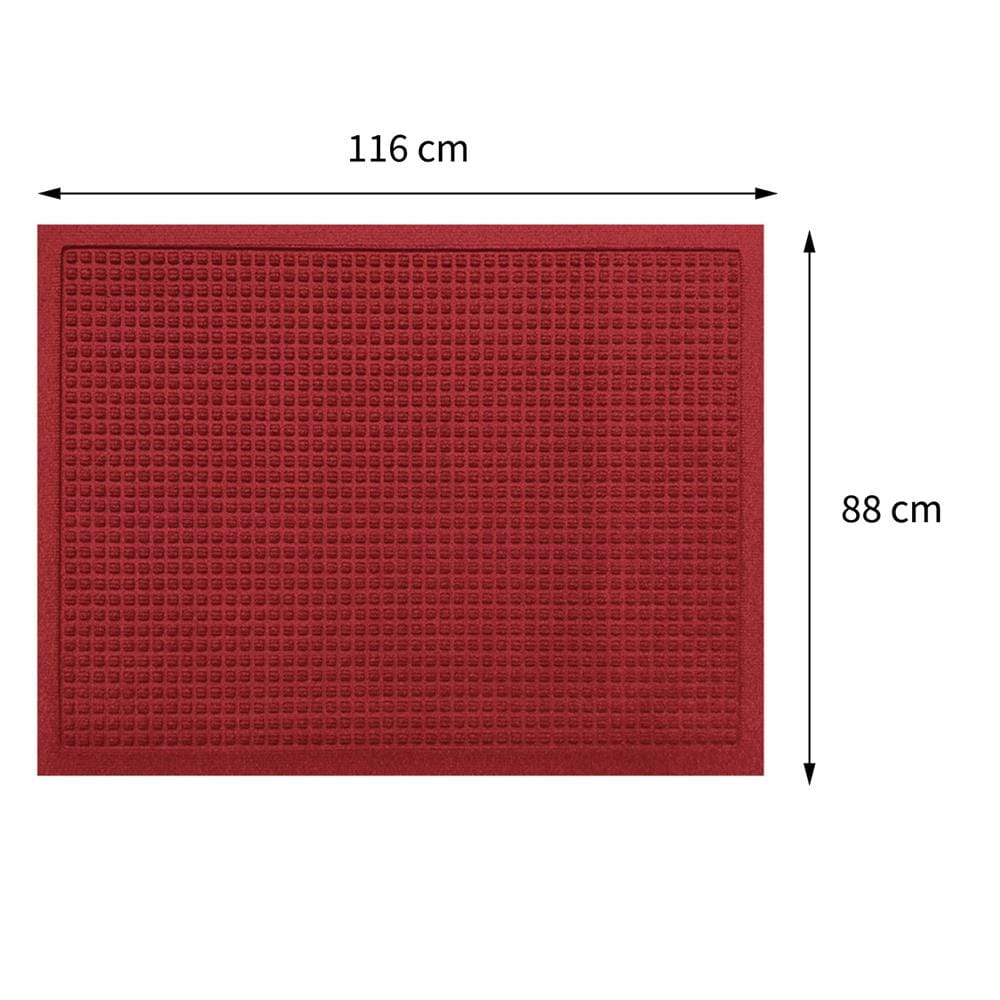 พรมเช็ดเท้าดักฝุ่น KLEEN-TEX WHII 88X116 ซม. สีแดง