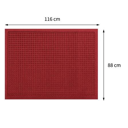 พรมเช็ดเท้าดักฝุ่น KLEEN-TEX WHII 88X116 ซม. สีแดง_8