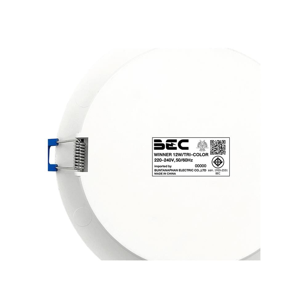 ดาวน์ไลท์ LED BEC WINNER 12W TRI-COLOR 5 นิ้ว 12 วัตต์ DAYLIGHT/COOL WHITE/WARM WHITE สีขาว
