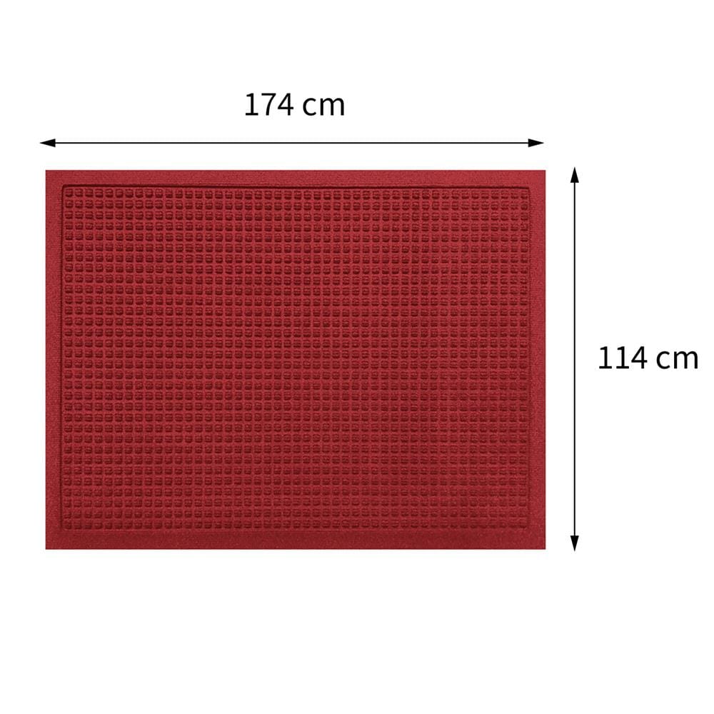 พรมเช็ดเท้าดักฝุ่น KLEEN-TEX WHII 114X174 ซม. สีแดง