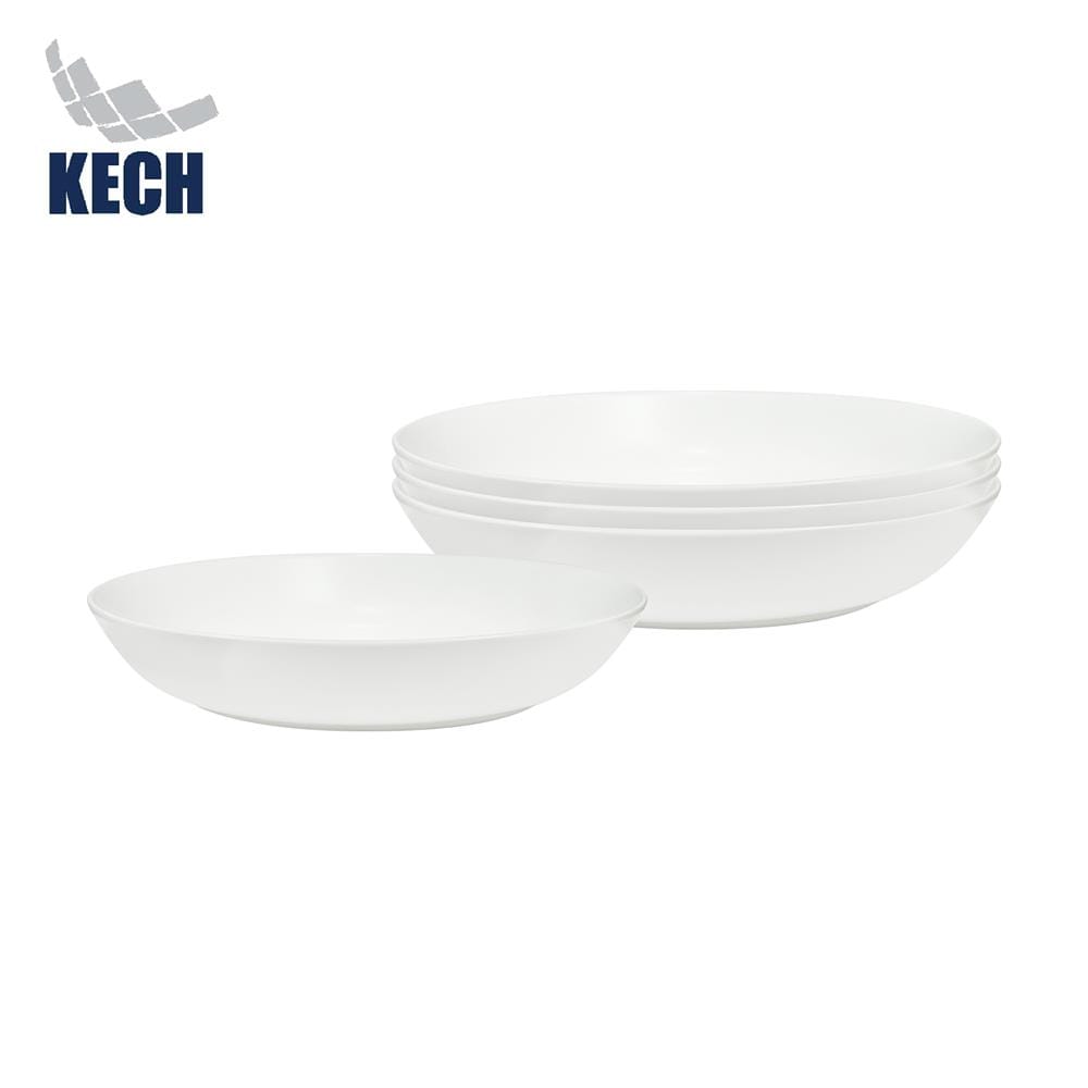 ชุดจานลึกเซรามิก 8 นิ้ว KECH LANZO สีขาว 4 ใบ_1