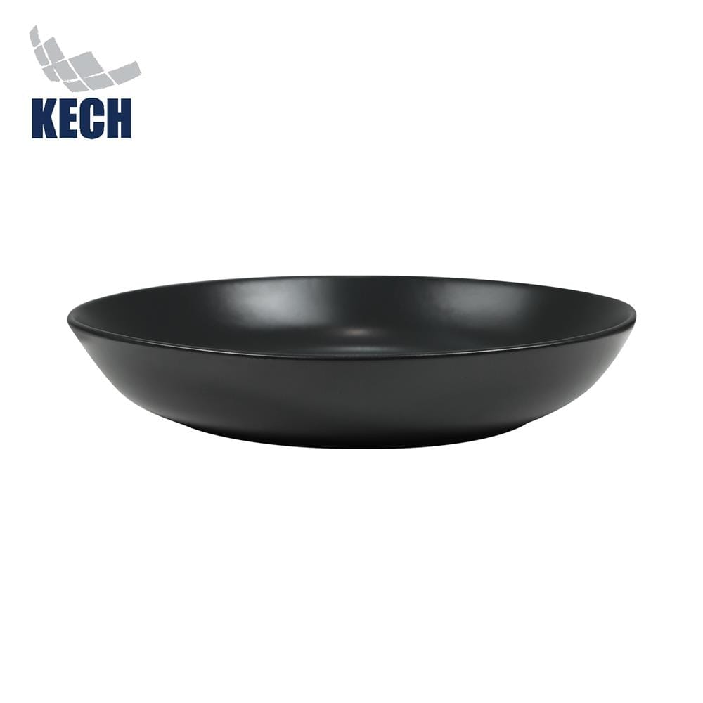 จานลึกเซรามิก 8 นิ้ว KECH LANZO สีดำ