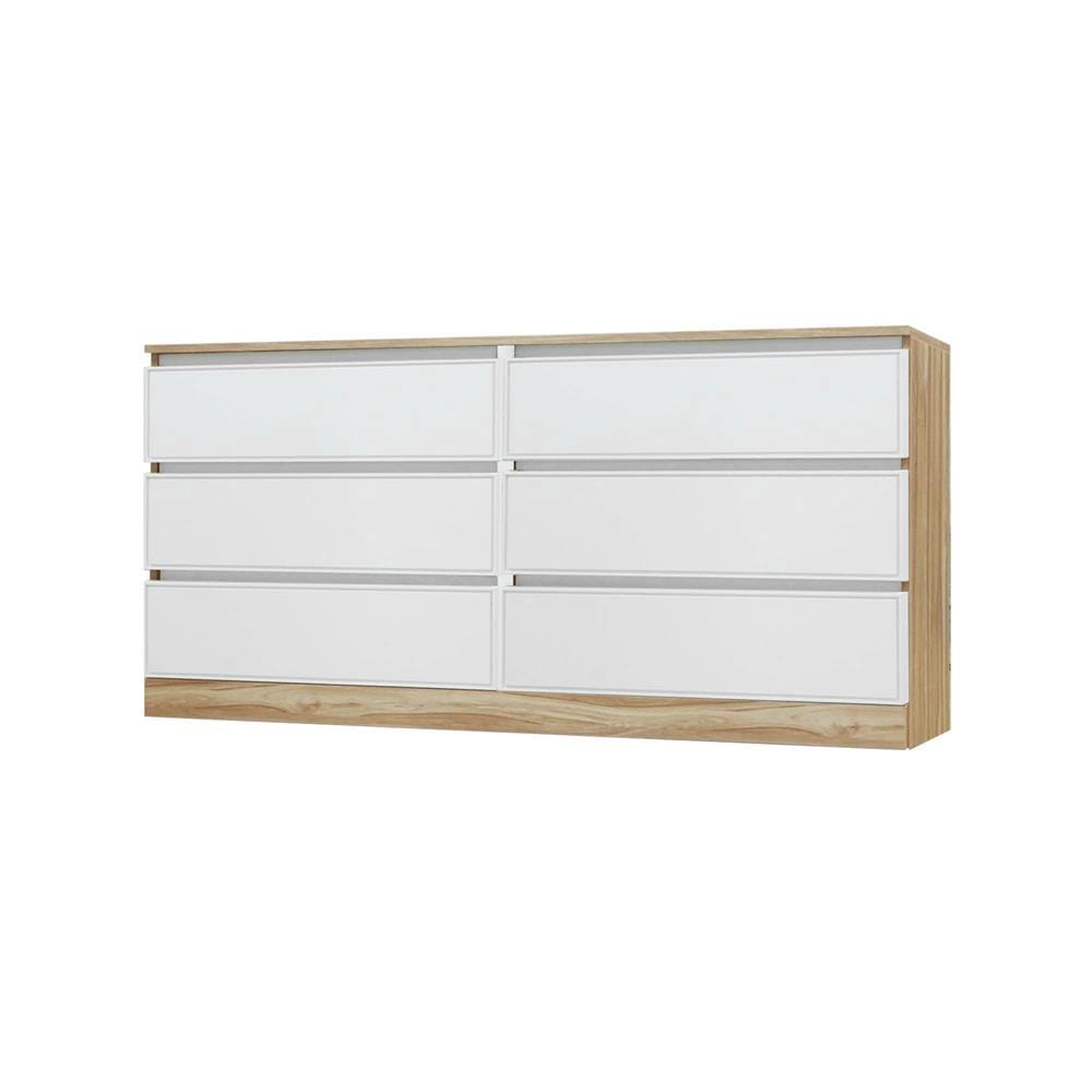 ตู้ลิ้นชัก 6 ลิ้นชัก BURO ANTARES LC160 DW สีอโรม่าโอ๊ค/ขาว