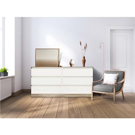 ตู้ลิ้นชัก 6 ลิ้นชัก BURO ANTARES LC160 DW สีอโรม่าโอ๊ค/ขาว_5