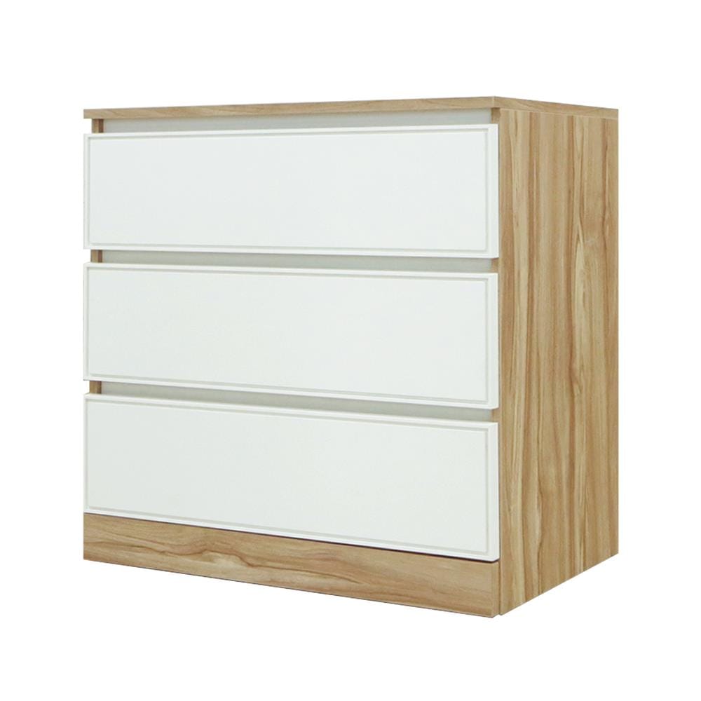 ตู้ลิ้นชัก 3 ลิ้นชัก BURO ANTARES LC80 DW สีอโรม่าโอ๊ค/ขาว