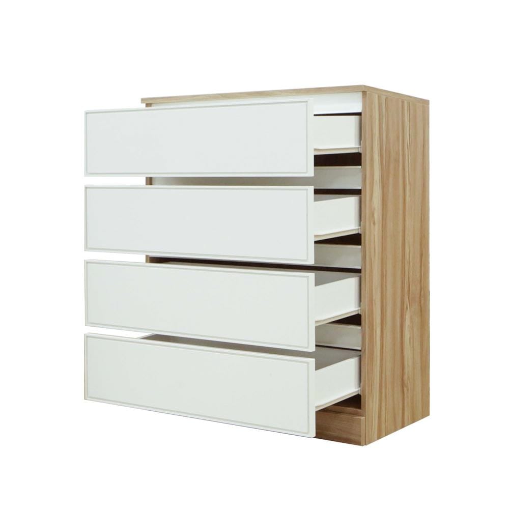 ตู้ลิ้นชัก 4 ลิ้นชัก BURO ANTARES LC80 DW สีอโรม่าโอ๊ค/ขาว
