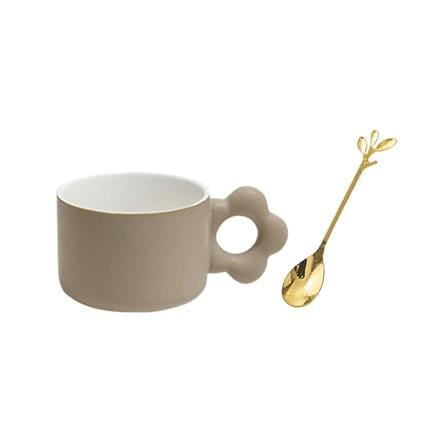 ชุดถ้วยกาแฟ PORCELAIN 250 มล. KECH FLOWER สีเทา_2