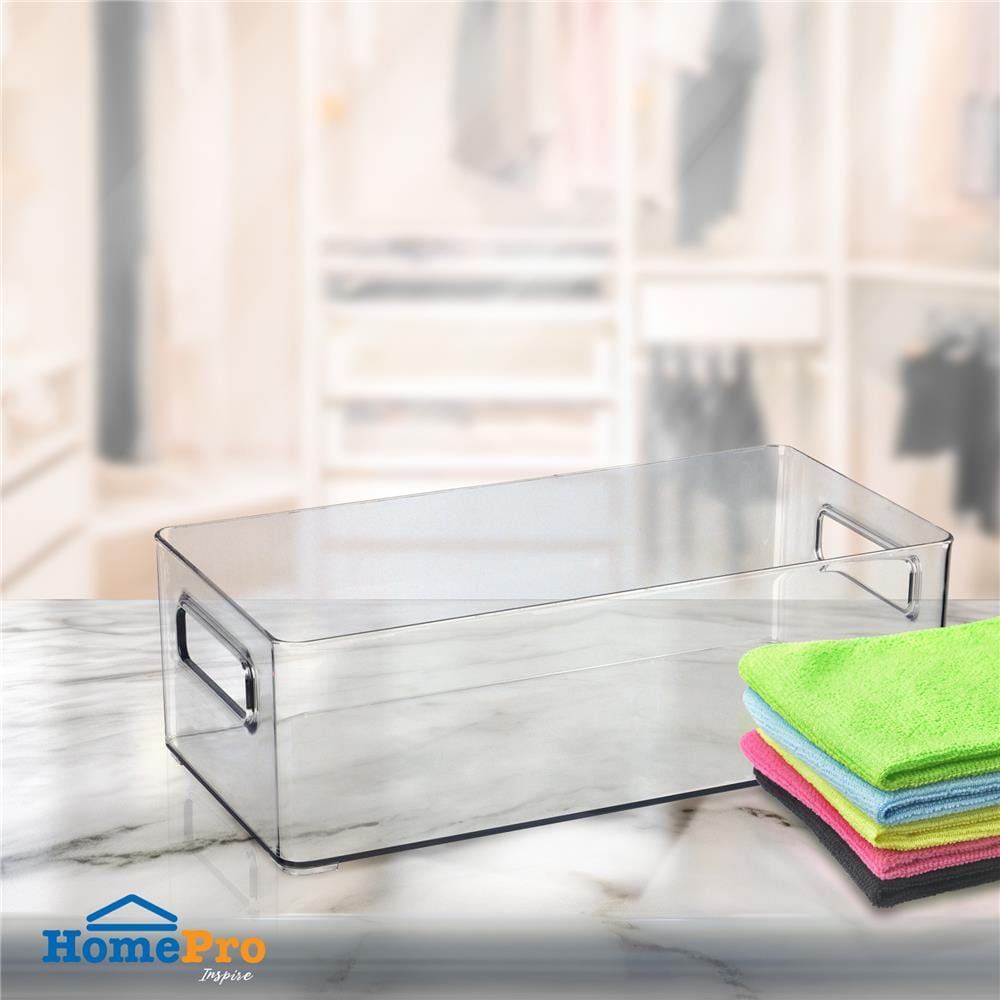 กล่องจัดเก็บผ้า PLIM KLEAR 15x30.5x10 ซม. สีใส