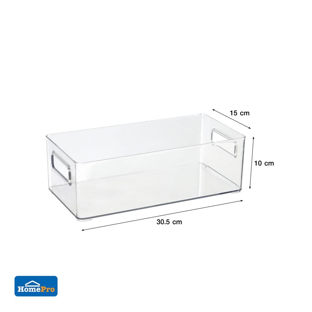 กล่องจัดเก็บผ้า PLIM KLEAR 15x30.5x10 ซม. สีใส