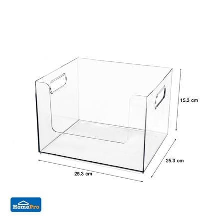 กล่องจัดเก็บผ้า PLIM KLEAR 25.3x25.3x15.3 ซม. สีใส_7