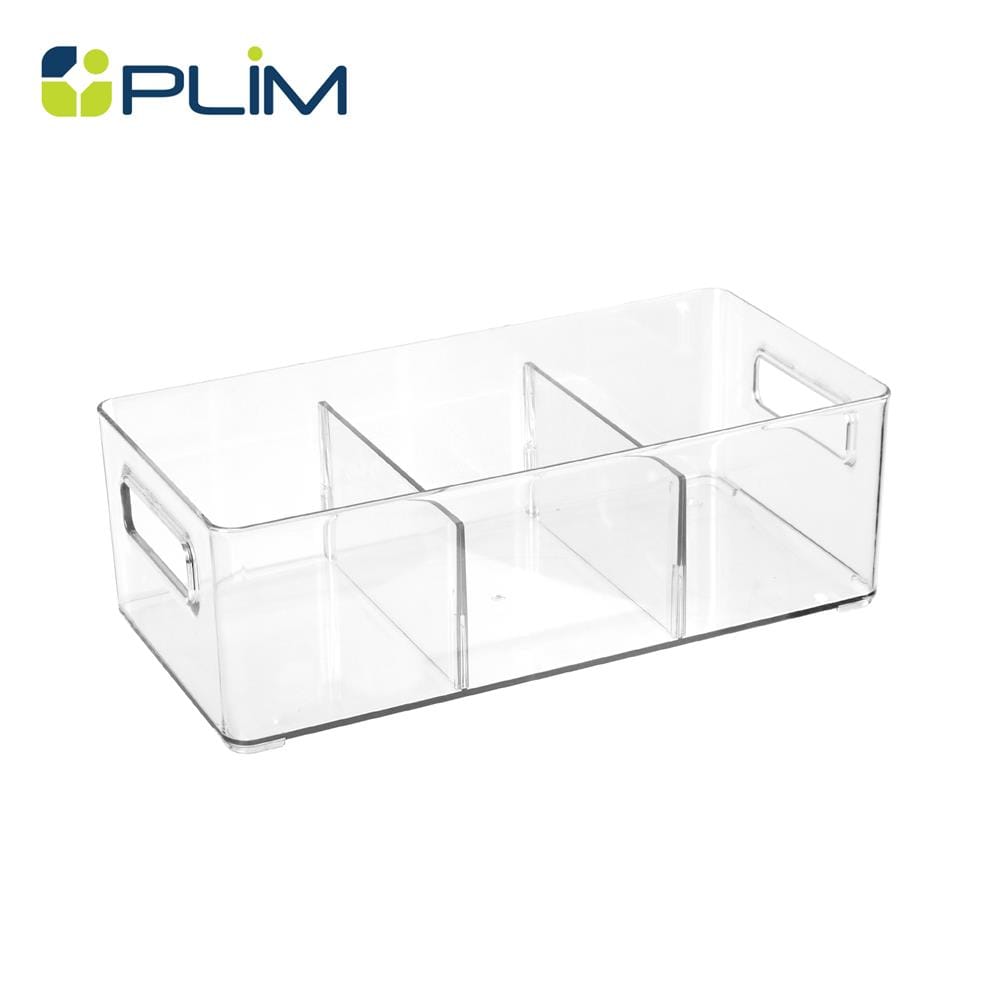 กล่องจัดเก็บผ้า 3 ช่อง PLIM KLEAR 15x30.5x10 ซม. สีใส
