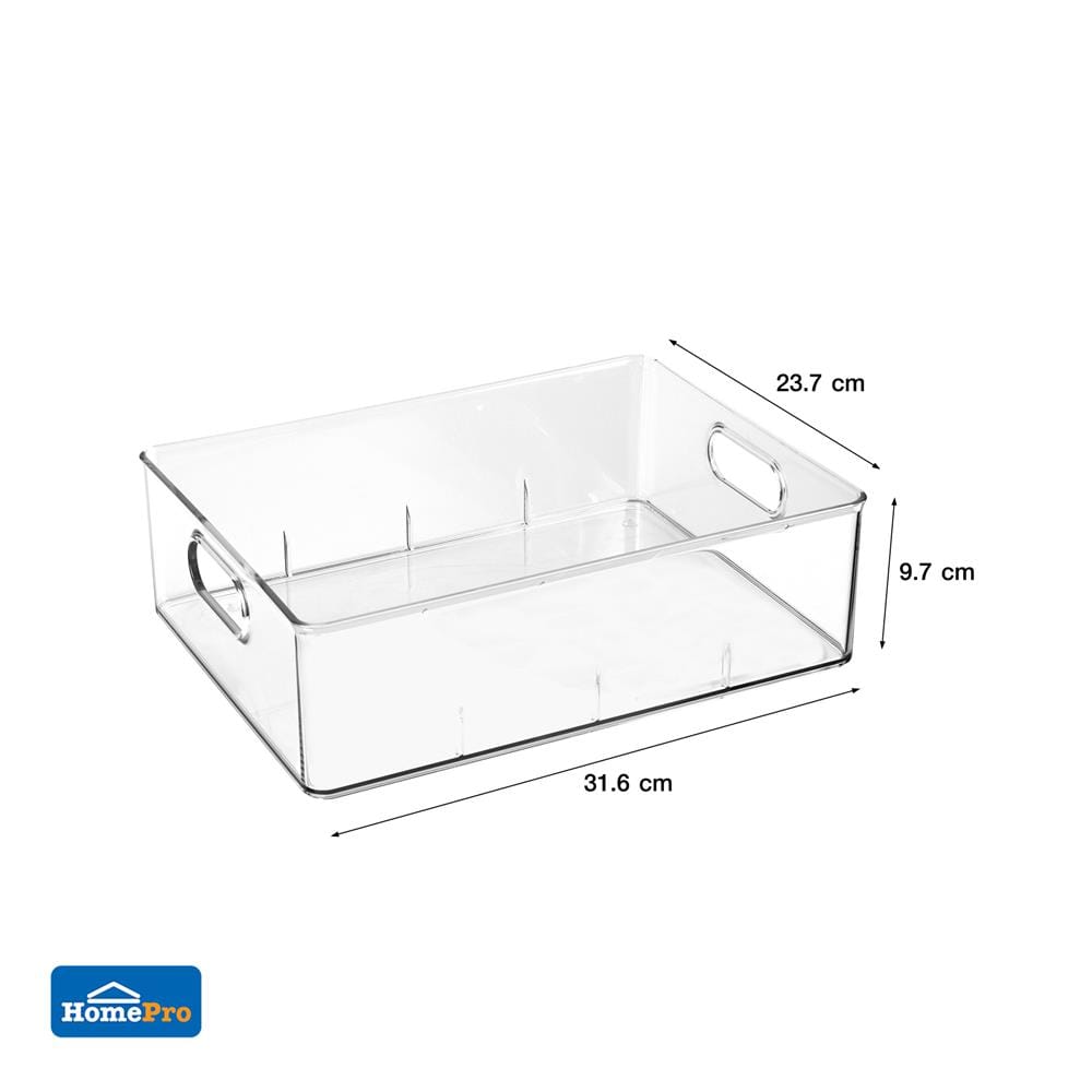 กล่องจัดเก็บผ้า PLIM KLEAR 23.7X31.6X9.7 ซม. สีใส