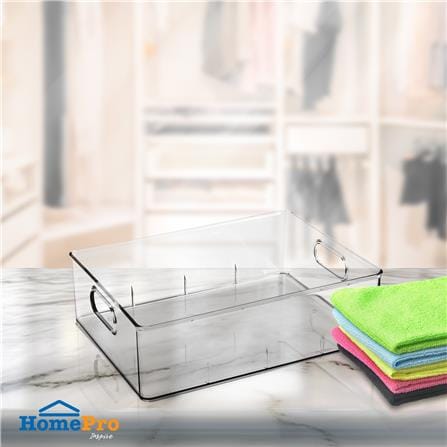 กล่องจัดเก็บผ้า PLIM KLEAR 23.7X31.6X9.7 ซม. สีใส_4