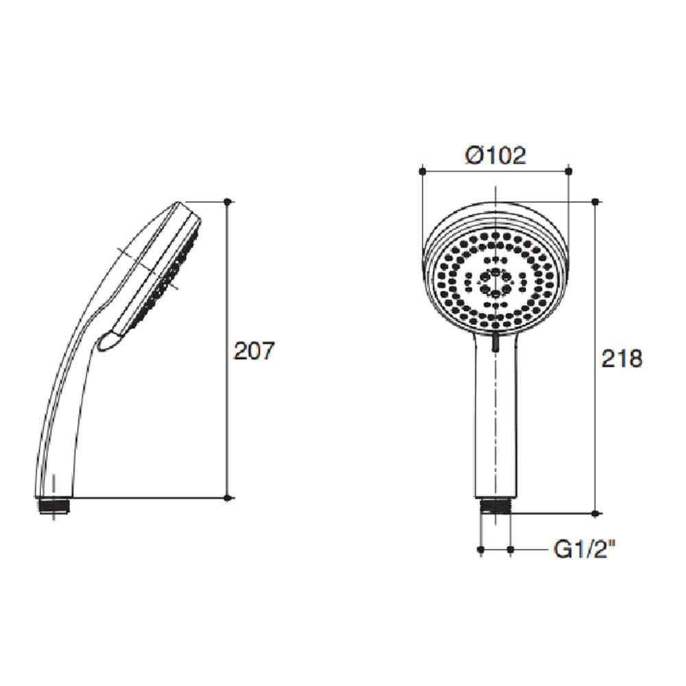 หัวฝักบัวสายอ่อน 3 ระดับ KOHLER K-72437T-CP สีโครม