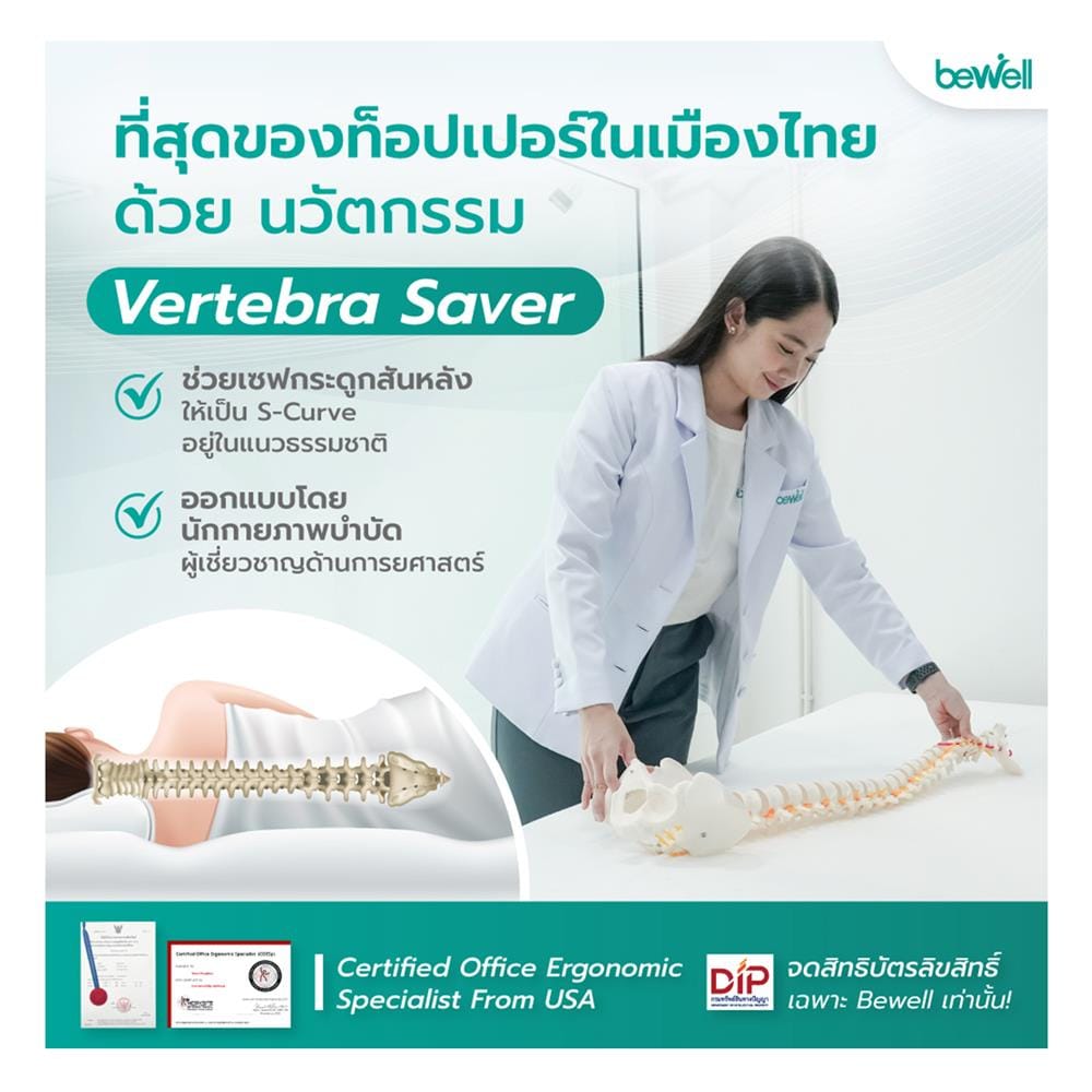 แผ่นรองนอน 3.5 ฟุต BEWELL MEMORY FOAM HYBRID 5 ZONE