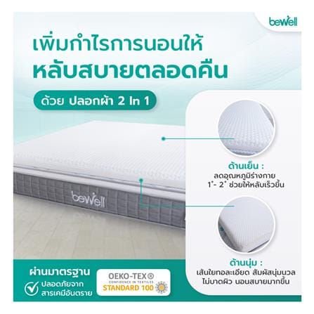 แผ่นรองนอน 3.5 ฟุต BEWELL MEMORY FOAM HYBRID 5 ZONE_6