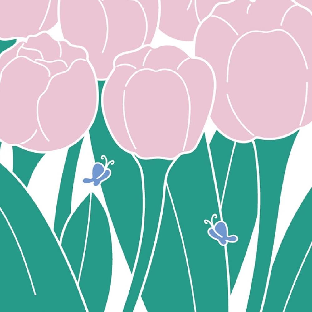 มู่ลี่ PVC HOME LIVING STYLE TULIP 80X200 ซม. สีขาว/เขียว/ชมพู