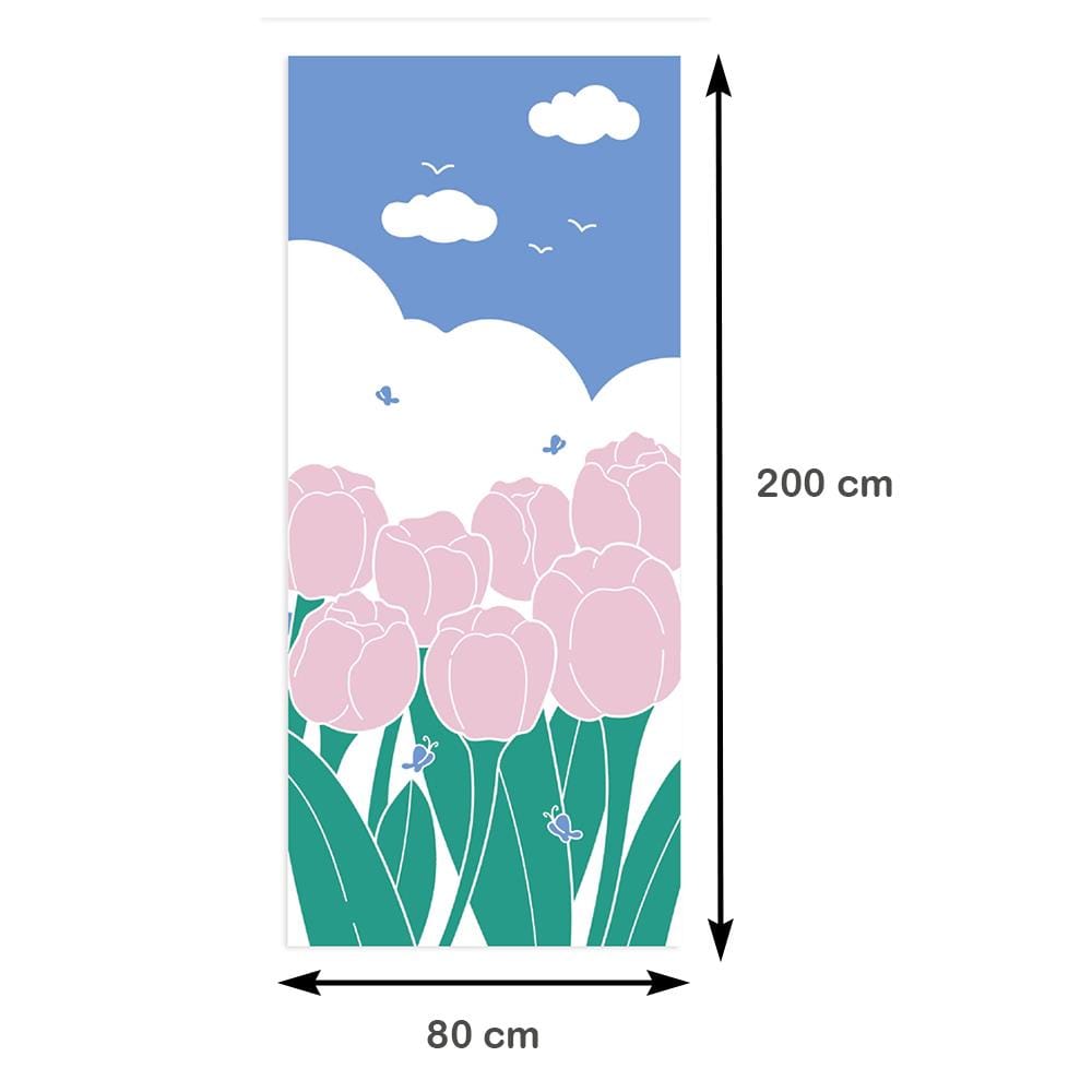 มู่ลี่ PVC HOME LIVING STYLE TULIP 80X200 ซม. สีขาว/เขียว/ชมพู
