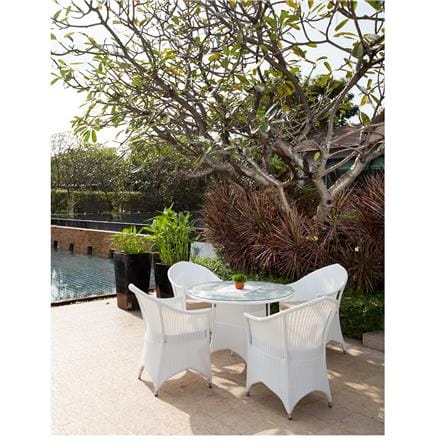 ชุดสนาม 4 ที่นั่ง IVY VERGINIA DN001 สีขาว_1