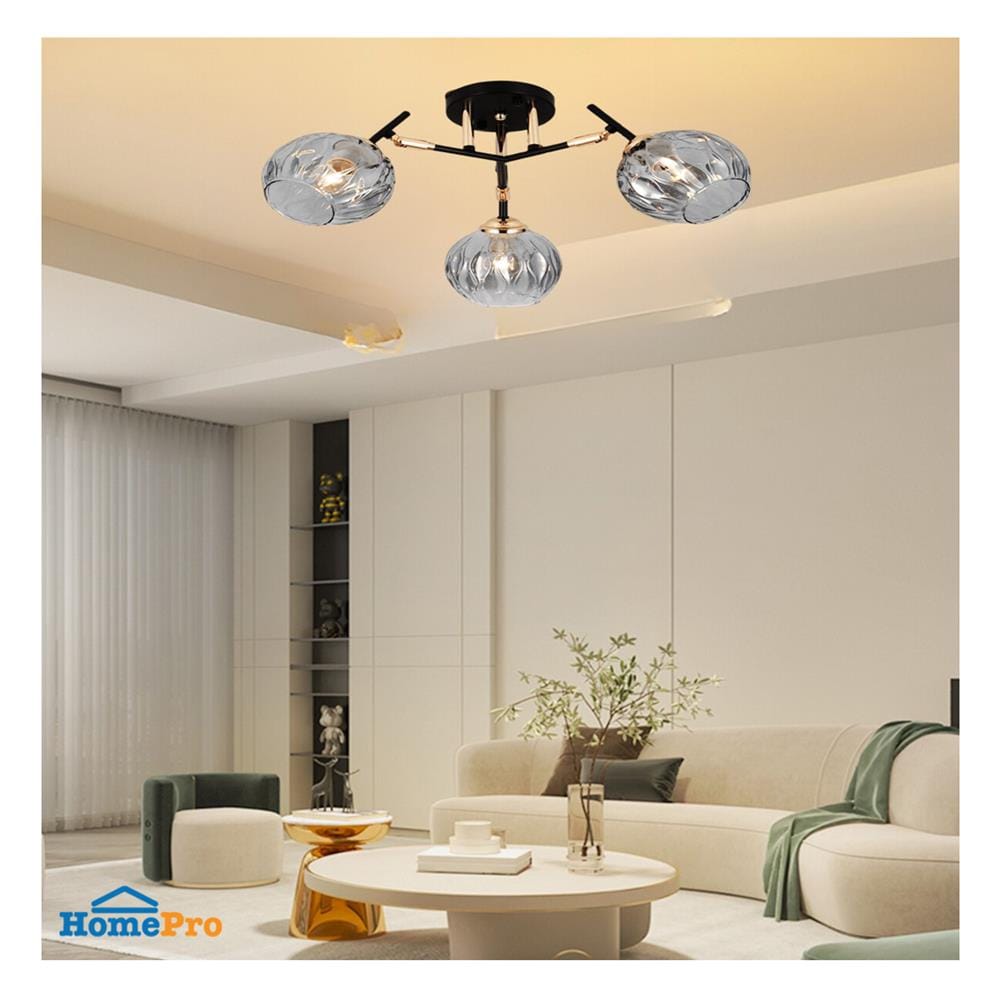 ไฟถาด NEOLIGHT 19144-3 สีทอง/ดำ 3 หัว
