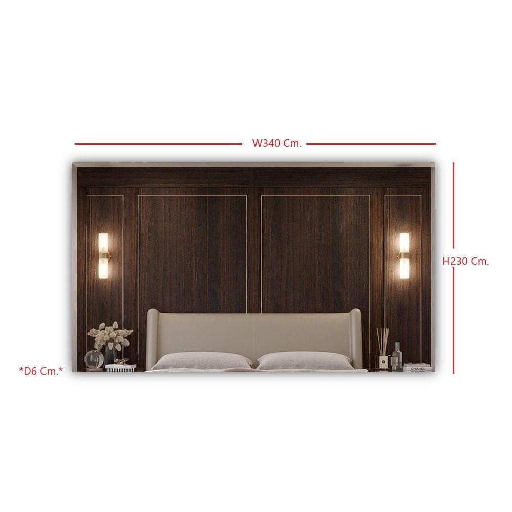 ผนังตกแต่งสำเร็จรูป SB BUILT IN 59059865 340 ซม. สี DARK WOOD