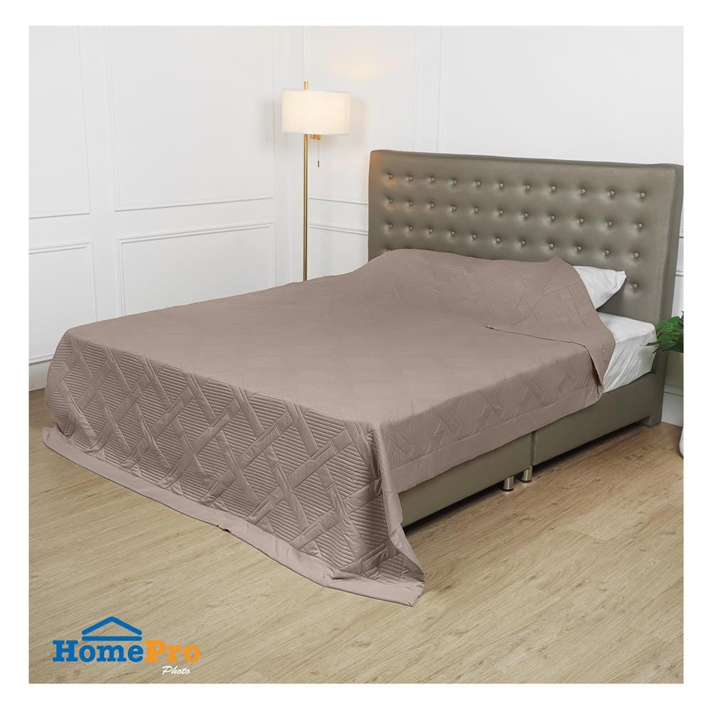 ผ้าคลุมเตียง 6 ฟุต HOME LIVING STYLE BAZAR สีน้ำตาล