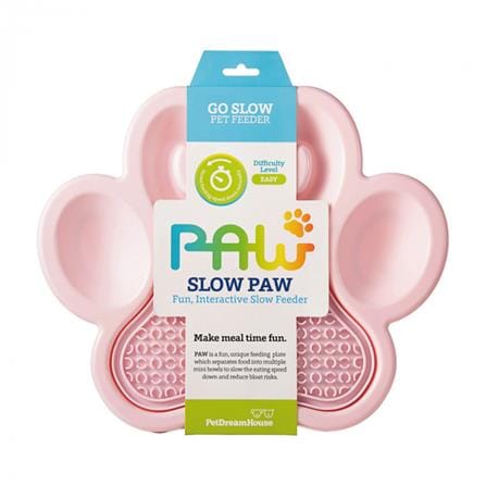 จานอาหารพร้อมแผ่นเลีย PETDREAMHOUSE 2IN1 SLOW FEEDER LICK PAD สีชมพู_0