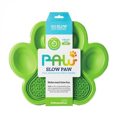 จานอาหารพร้อมแผ่นเลีย PETDREAMHOUSE 2IN1 SLOW FEEDER & LICK PAD สีเขียว_0