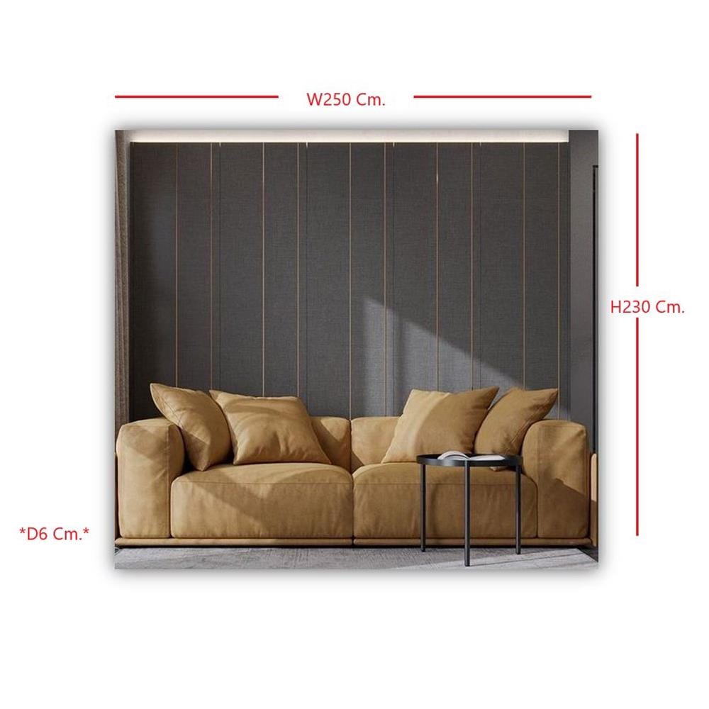 ผนังตกแต่งสำเร็จรูป SB BUILT IN 59059874 250 ซม. สีเทา
