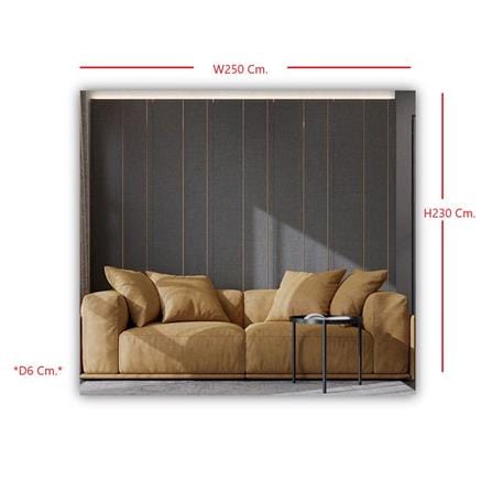 ผนังตกแต่งสำเร็จรูป SB BUILT IN 59059874 250 ซม. สีเทา_2