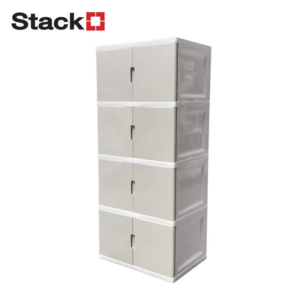 ตู้บานเปิด 4 ชั้น STACKO S5 VID 70x50x160 ซม. สีเทา