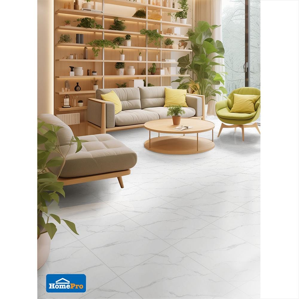 กระเบื้องพื้น 16x16 นิ้ว DURAGRES คามาร่า ขาว A 0.96 ตร.ม.