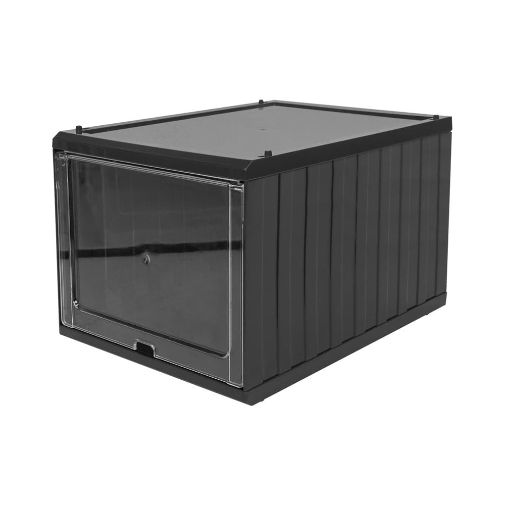 กล่องรองเท้าฝาสไลด์ STACKO CONTAINER 25x35x21.5 ซม. สีดำ
