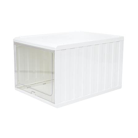 กล่องรองเท้าฝาสไลด์ STACKO CONTAINER 25x35x21.5 ซม. สีขาว_1